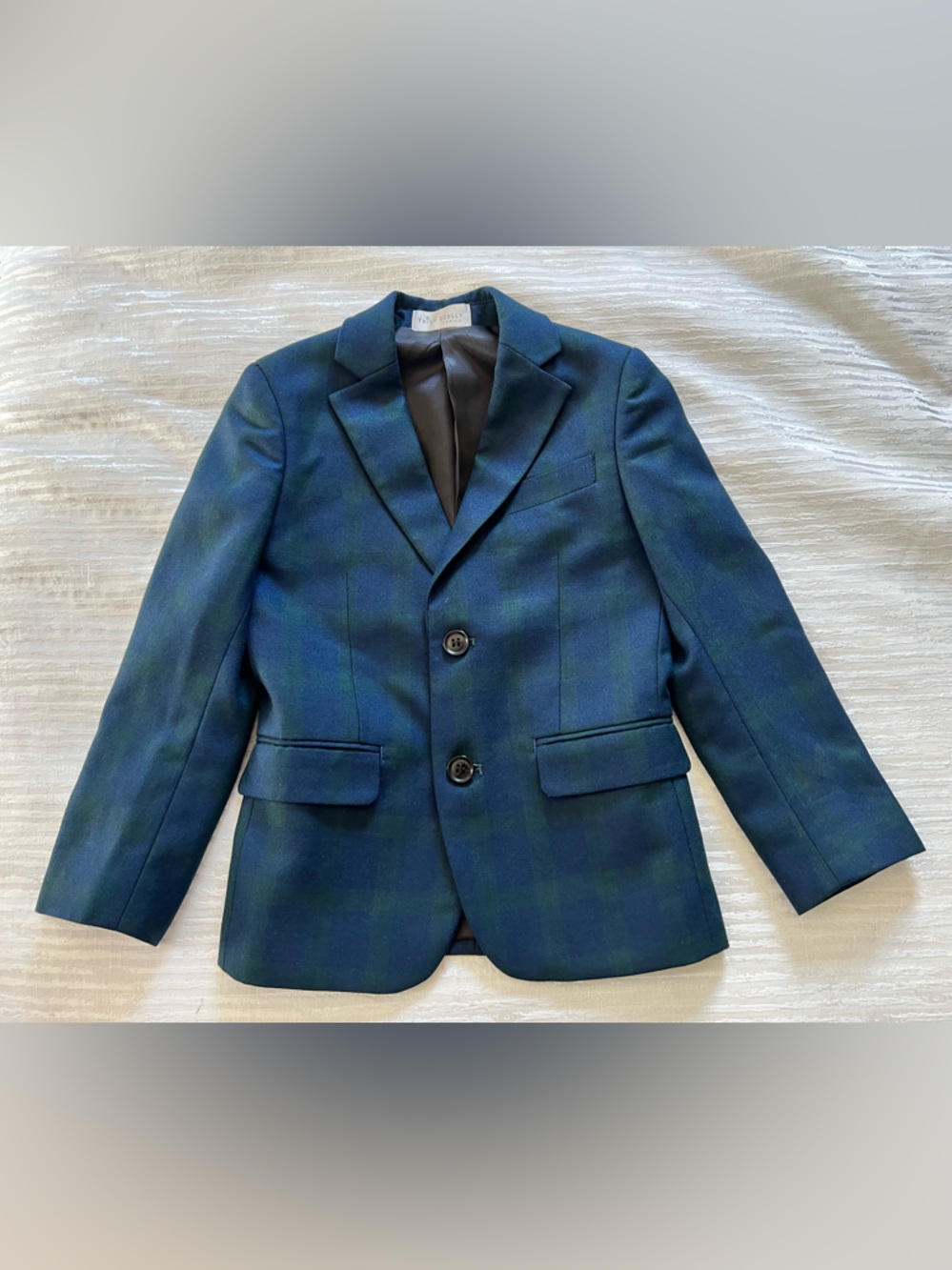 Classic Boys' Navy & Green Plaid Blazer - Unbranded